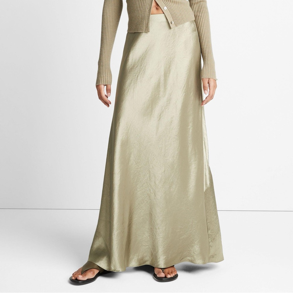 Vince Maxi Satin Skirt